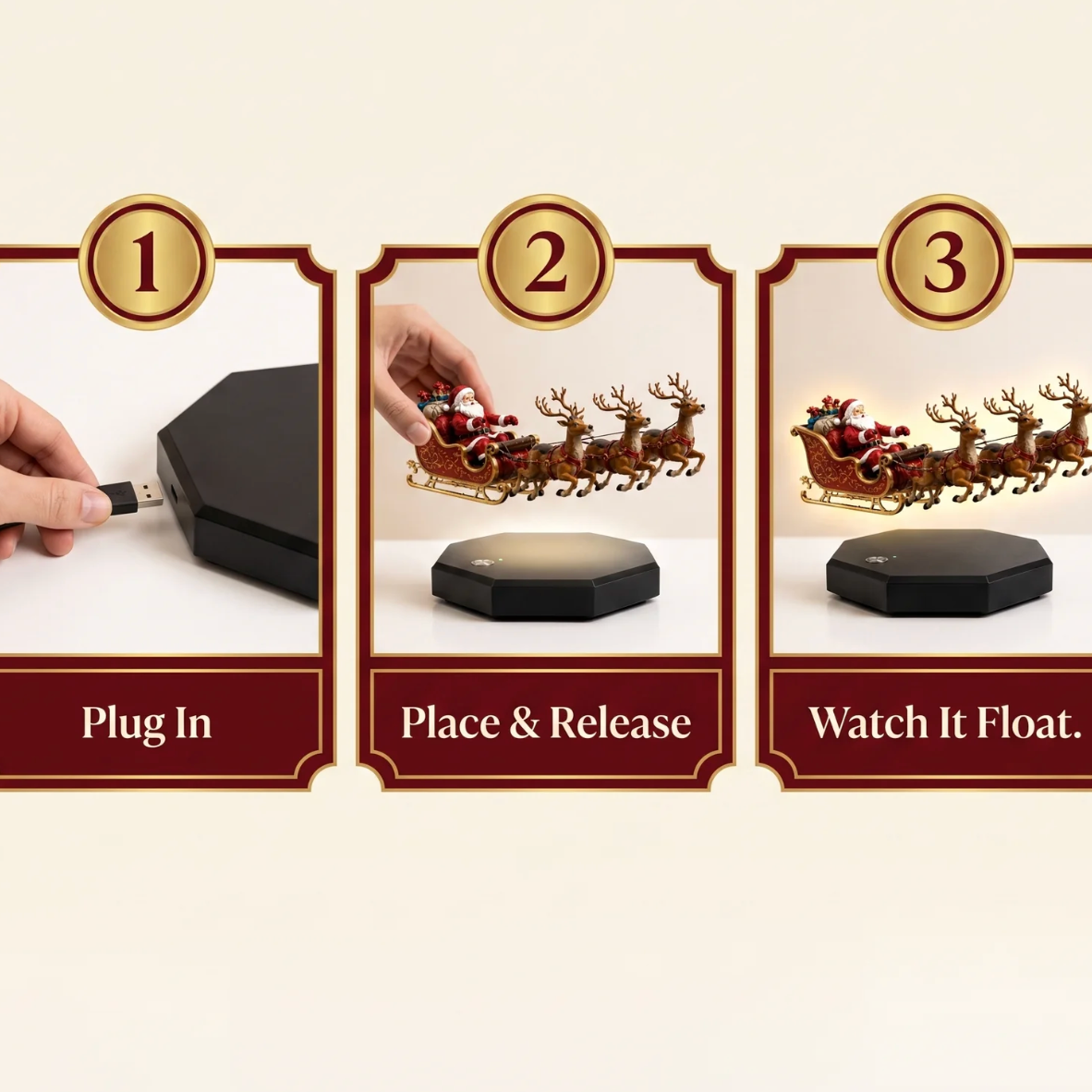 Santa Flying Sleigh Lift